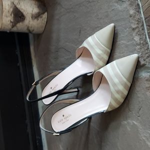 Kate Spade ♠️ size 11 nude striped heels